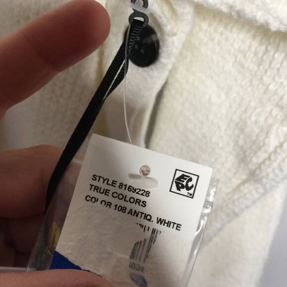 1 State Waffle-Knit Button Turtleneck Sweater Size XLarge NWT xl cowl winter - Picture 6 of 8